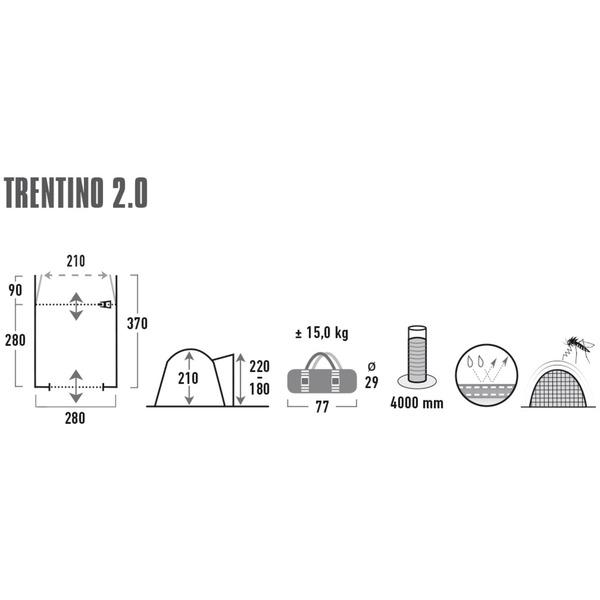 High Peak Busvorzelt Trentino 2.0 (grau/limette)